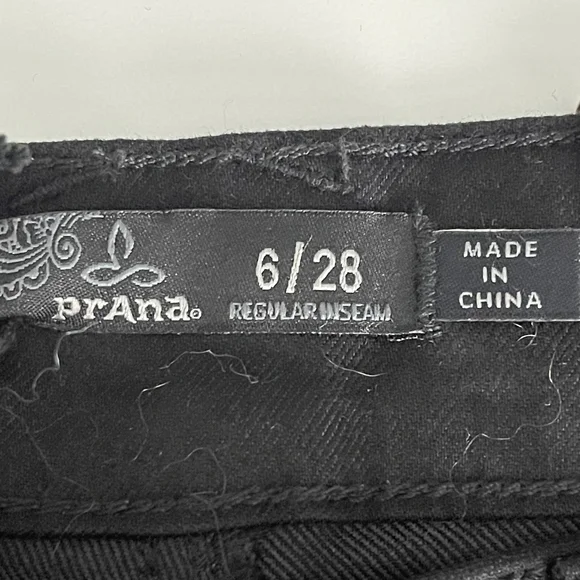 NWT prAna Oday Jean Regular Inseam in Black Out 6 High Rise Skinny #7418 - Picture 12 of 16
